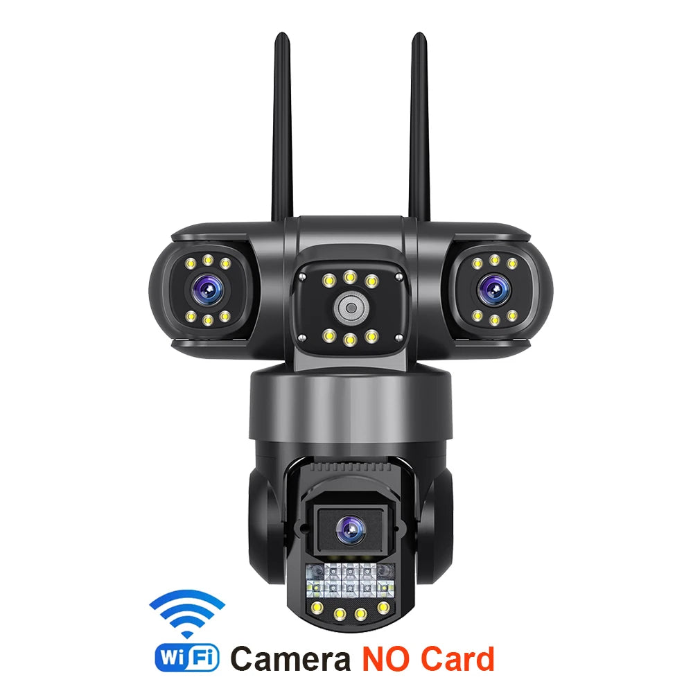 V380 Pro WiFi IP Camera Outdoor 12MP 6K Triple Lenses Triple Screens Security Video Monitor Night Vision Waterproof CCTV Cameras