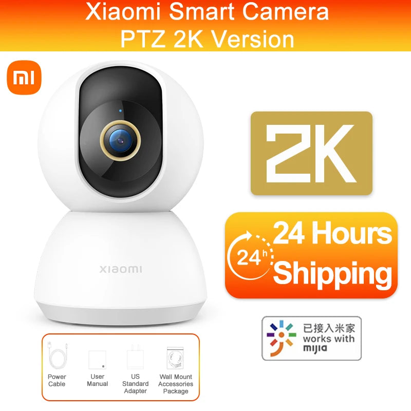 Original Xiaomi Smart Camera 2K 1296P HD 360 Angle Indoor Baby Security Monitor WIFI Night Webcam Video IP Camera Mi Smart Home