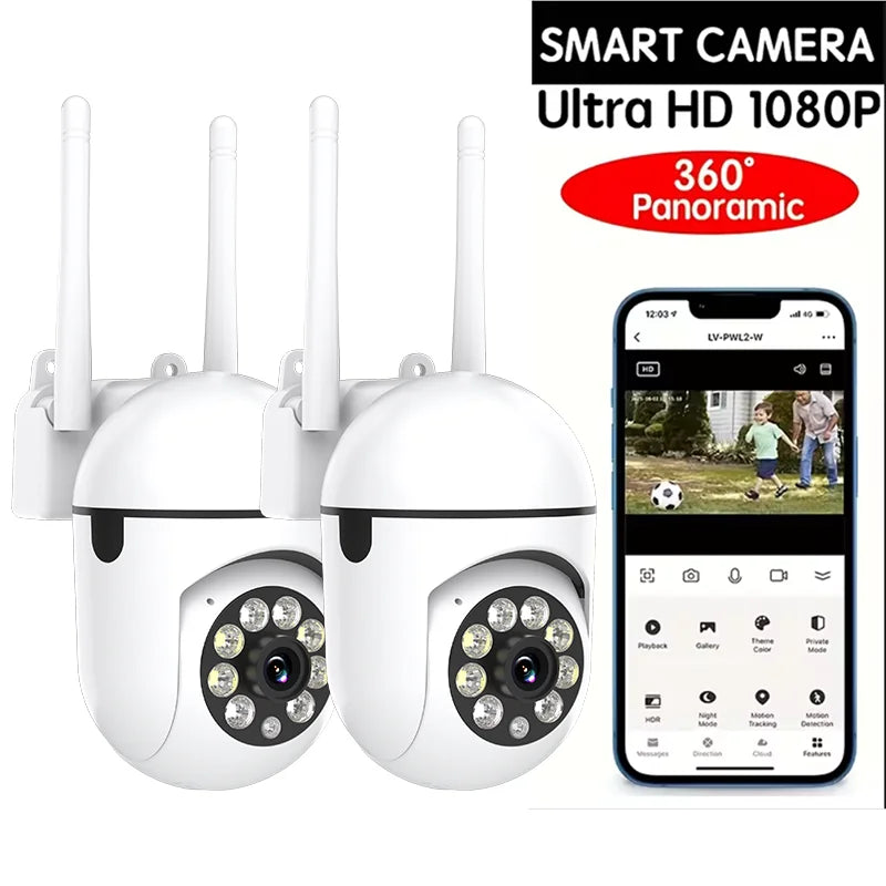 4PC Boykeep Wireless WiFi Security Camera,Ease Life APP,1080P,Color Night Vision,2-Way Audio,360 Pan/Tilt/Zoom,Motion Tracking