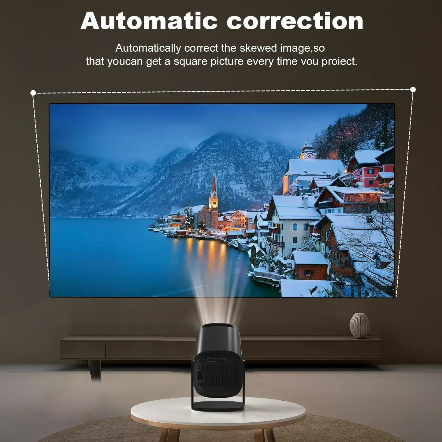 Salange-P30 Projetor LED de Home Theater, Estilo Livre, HDMI, USB, Adequado para Samsung, Xiaomi, IOS, Telefone Android, 720P, E